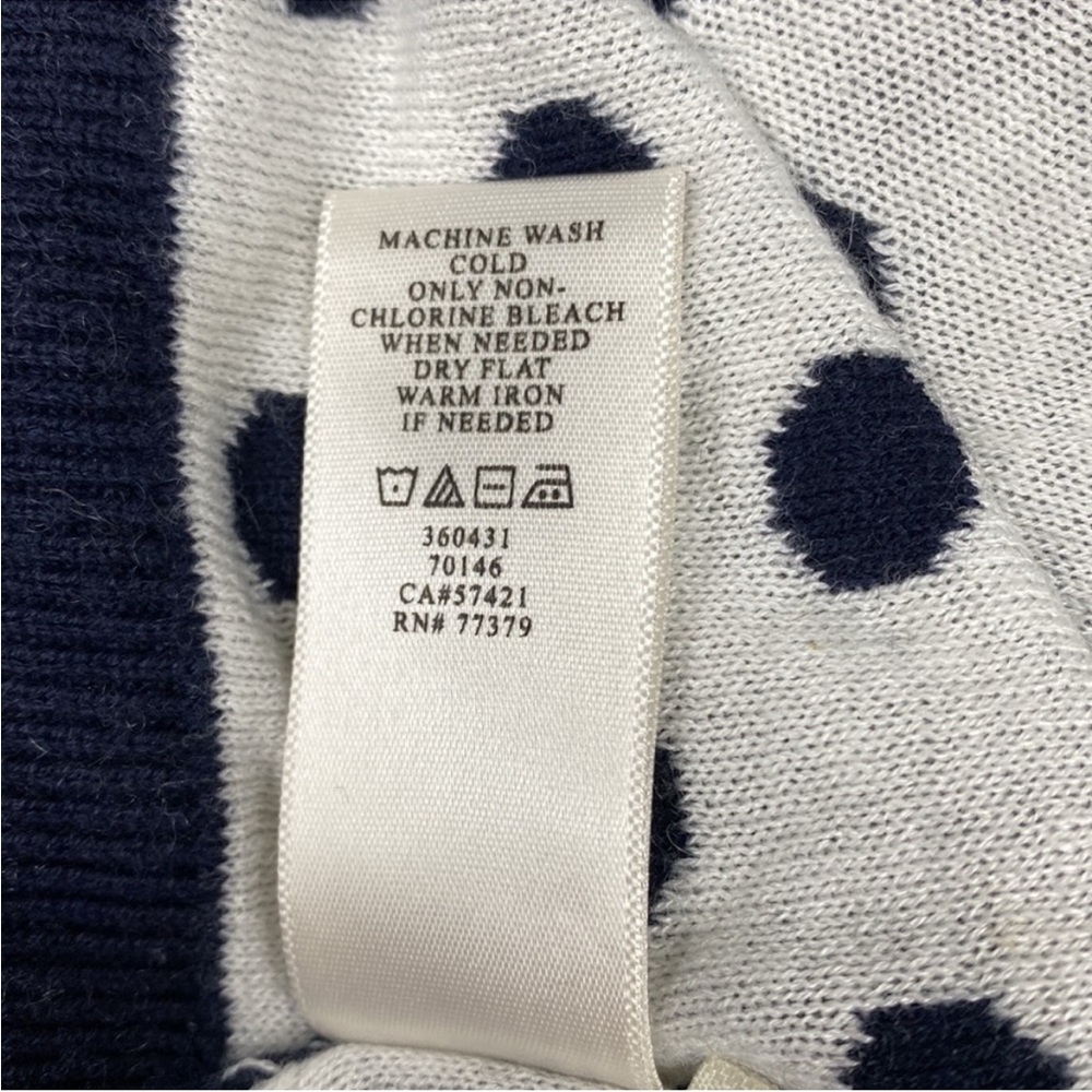 Ann Taylor Navy Blue and White Polka Dot Sweater S - Picture 6 of 6